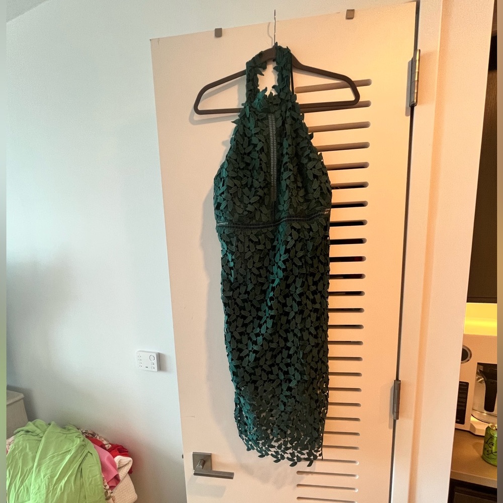 Green midi dress